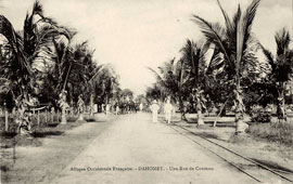 Cotonou. Panorama of town street