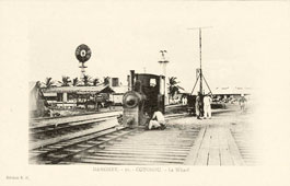 Cotonou. The Wharf and Locomotive