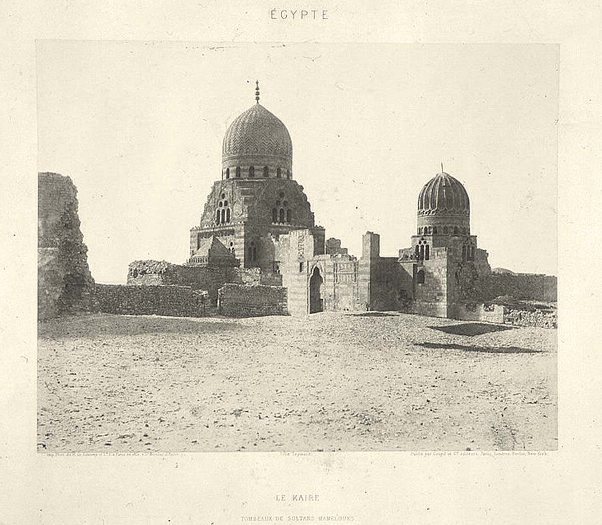 Cairo. Tombs of sultans Mamelukes, 1858