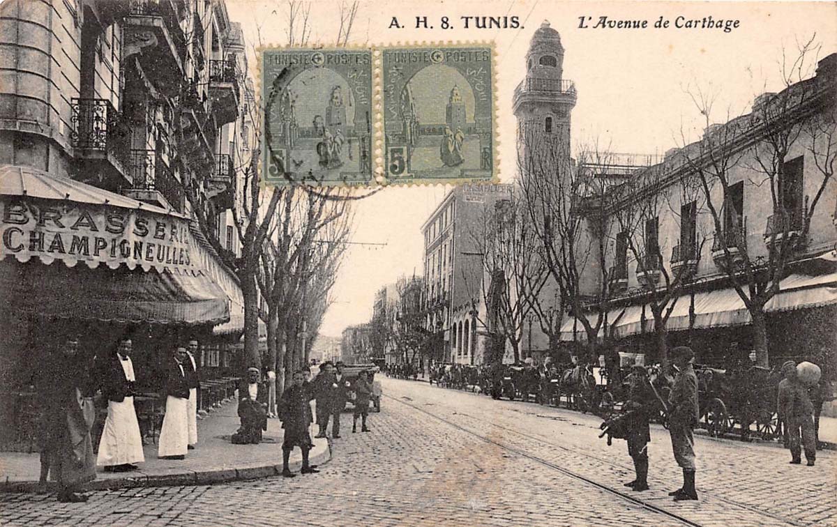Tunis. Carthage Avenue, on right - Casino Municipal