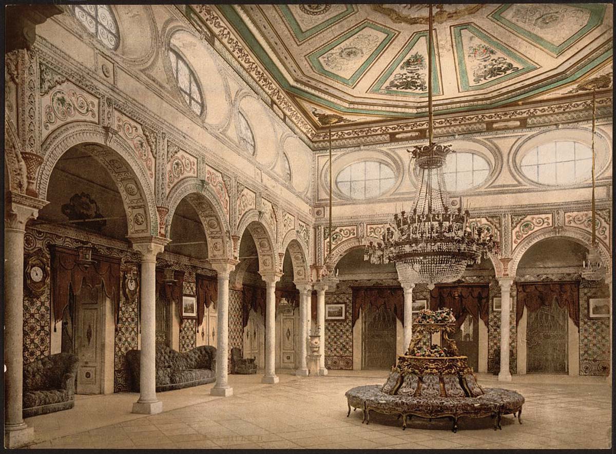 Tunis. Private drawing room, Kasr-el-Said, circa 1890