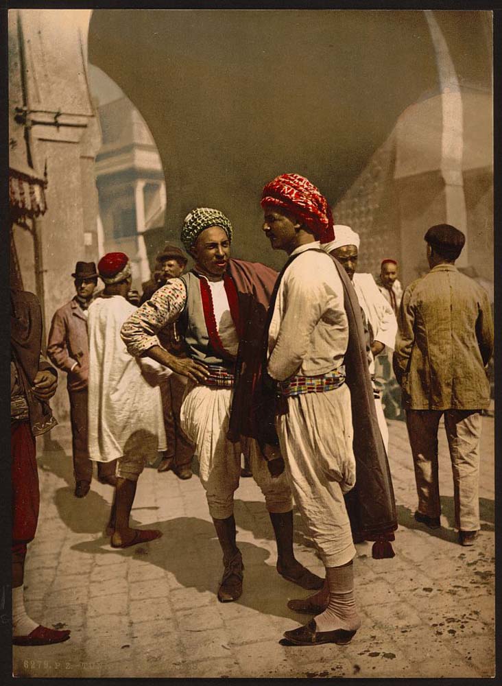 Tunis. Types of Arabs, circa 1890