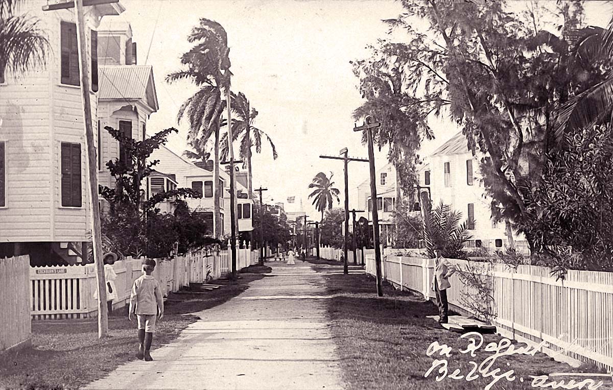 Belize City. Regent Street near Cockburn Lane