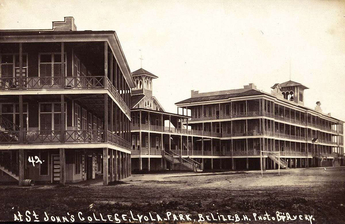 Belize City. St. John's Berchman College - the finest in Central America, Layola Park, 1917