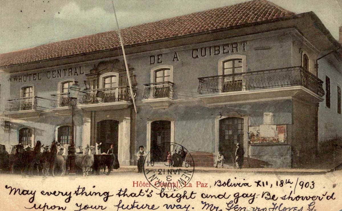 La Paz. Hotel Central Guibert, 1903