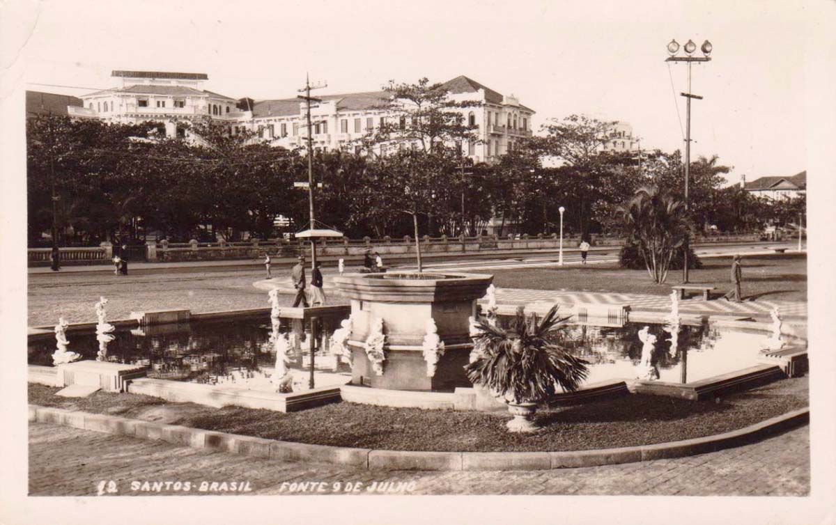 São Paulo. Santos - Park and Garden, Fountain, 1950