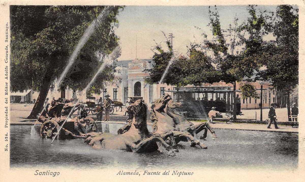 Santiago. Alameda, Fountain of Neptune