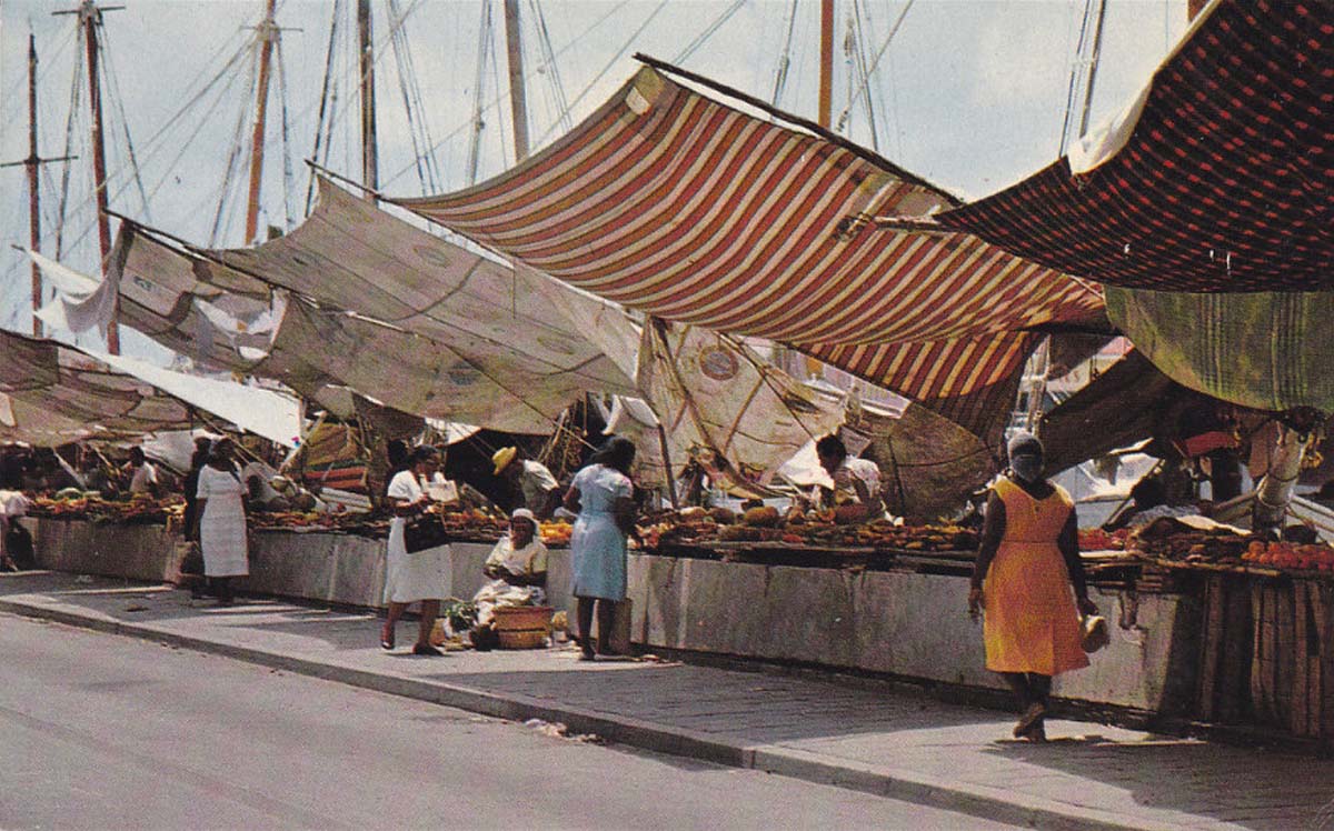 Willemstad. Floating Market, between 1950 and 1960