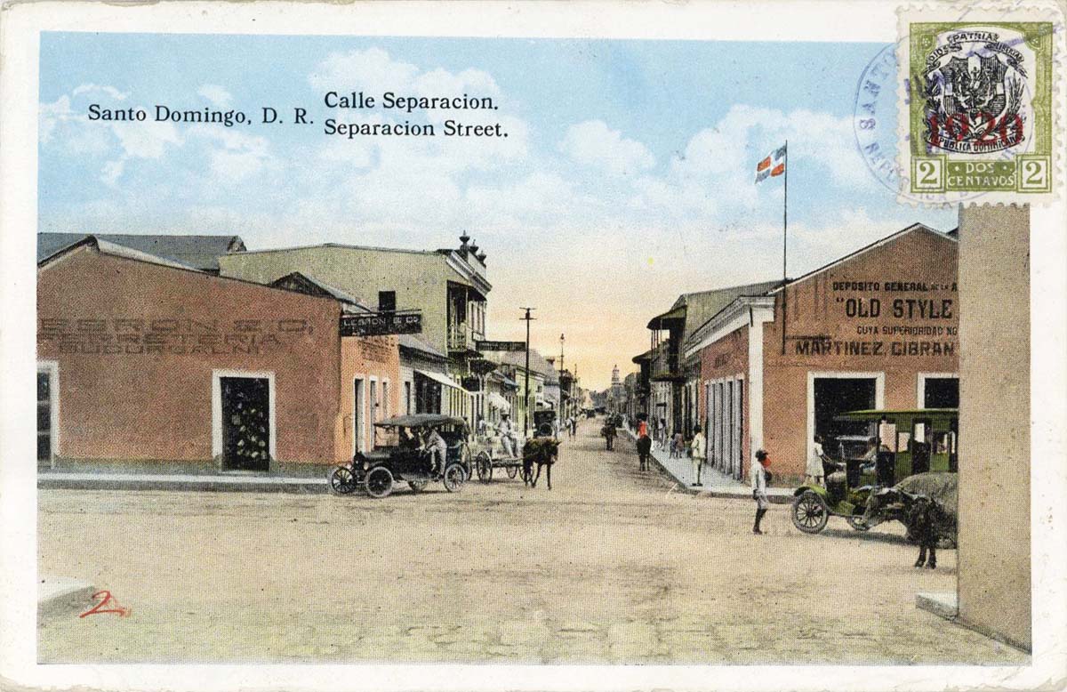 Santo Domingo. Separacion Street - Calle Separacion, 1921