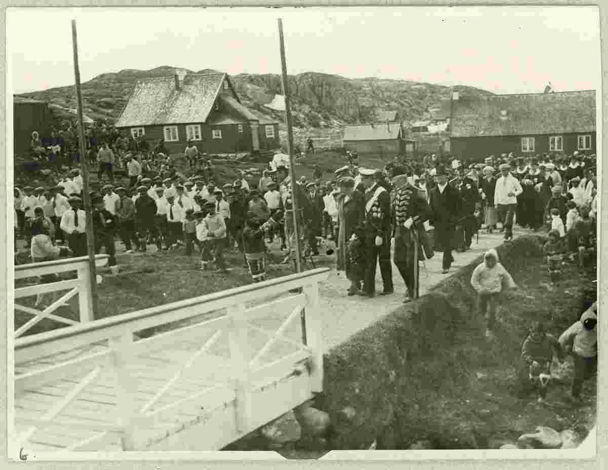 Nuuk. Danish King's visit, 1921