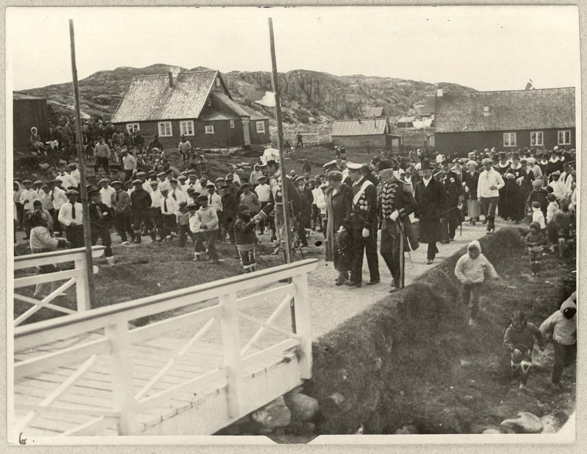 Nuuk (Godthåb, Godthaab). Danish King's visit, 1921