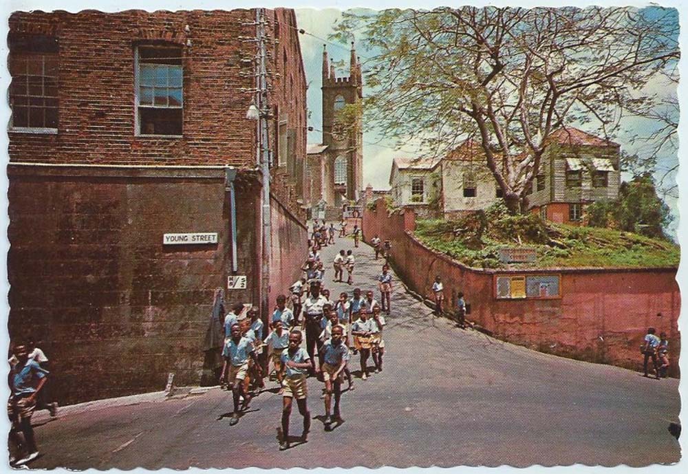 St George's. The Cathedral and school children, 1971