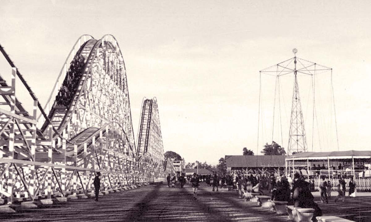 Guatemala City. Roller coaster at the November fair during the government of General Jorge Ubico, 1936