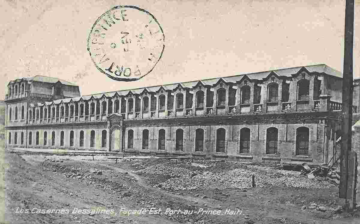 Port-au-Prince. Dessalines barracks, east side of building