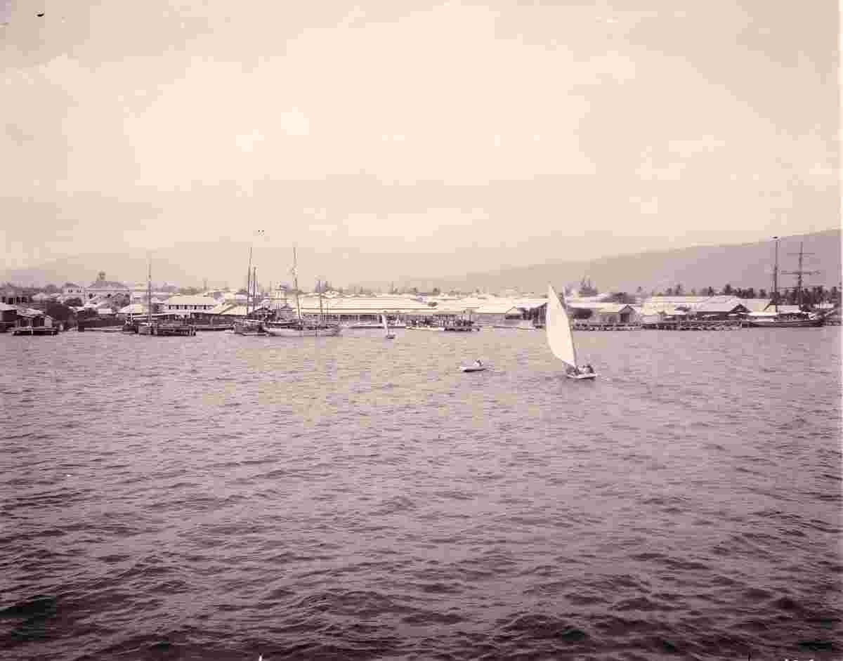 Kingston. Panorama of harbor of city Kingston, circa 1900