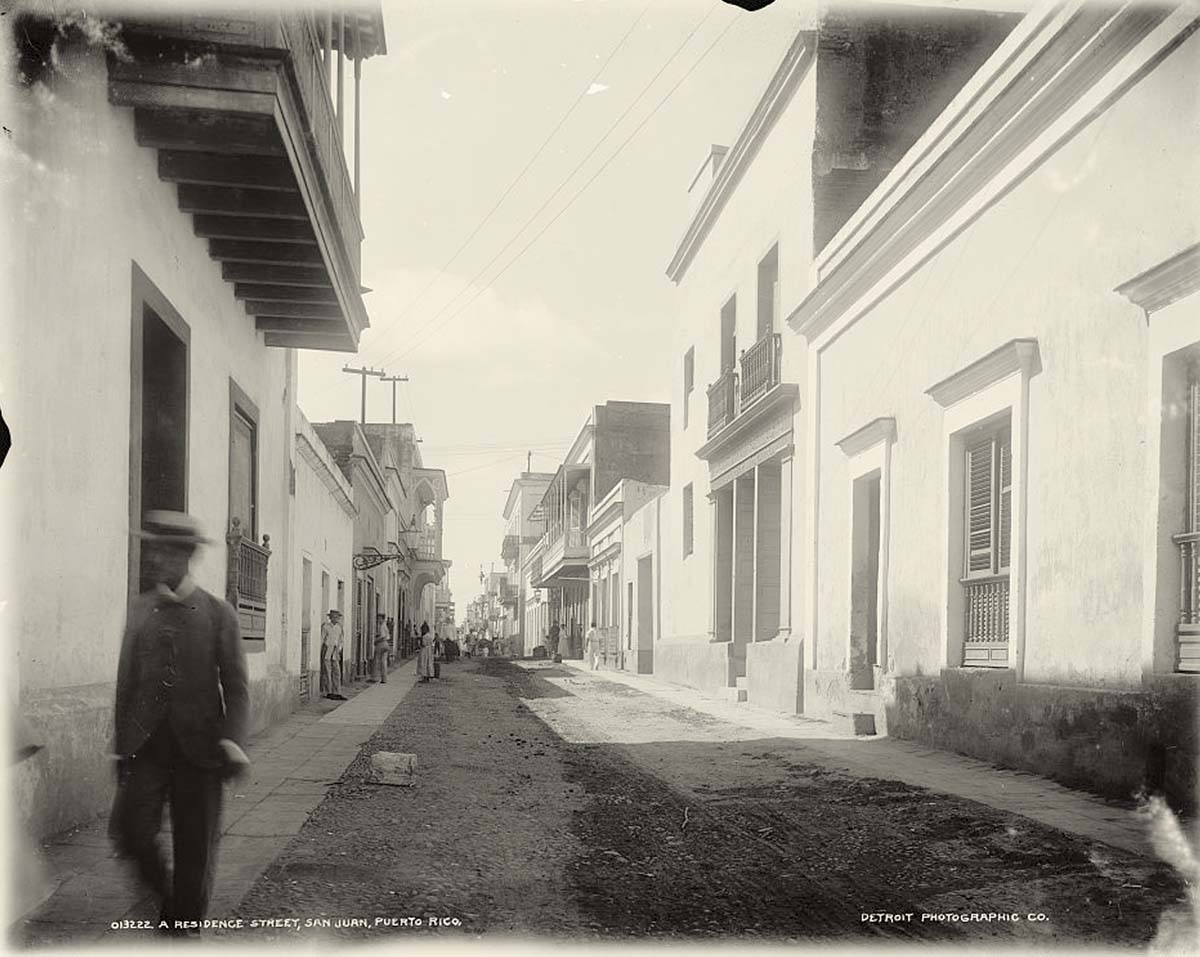 San Juan. A Residence street, circa 1900
