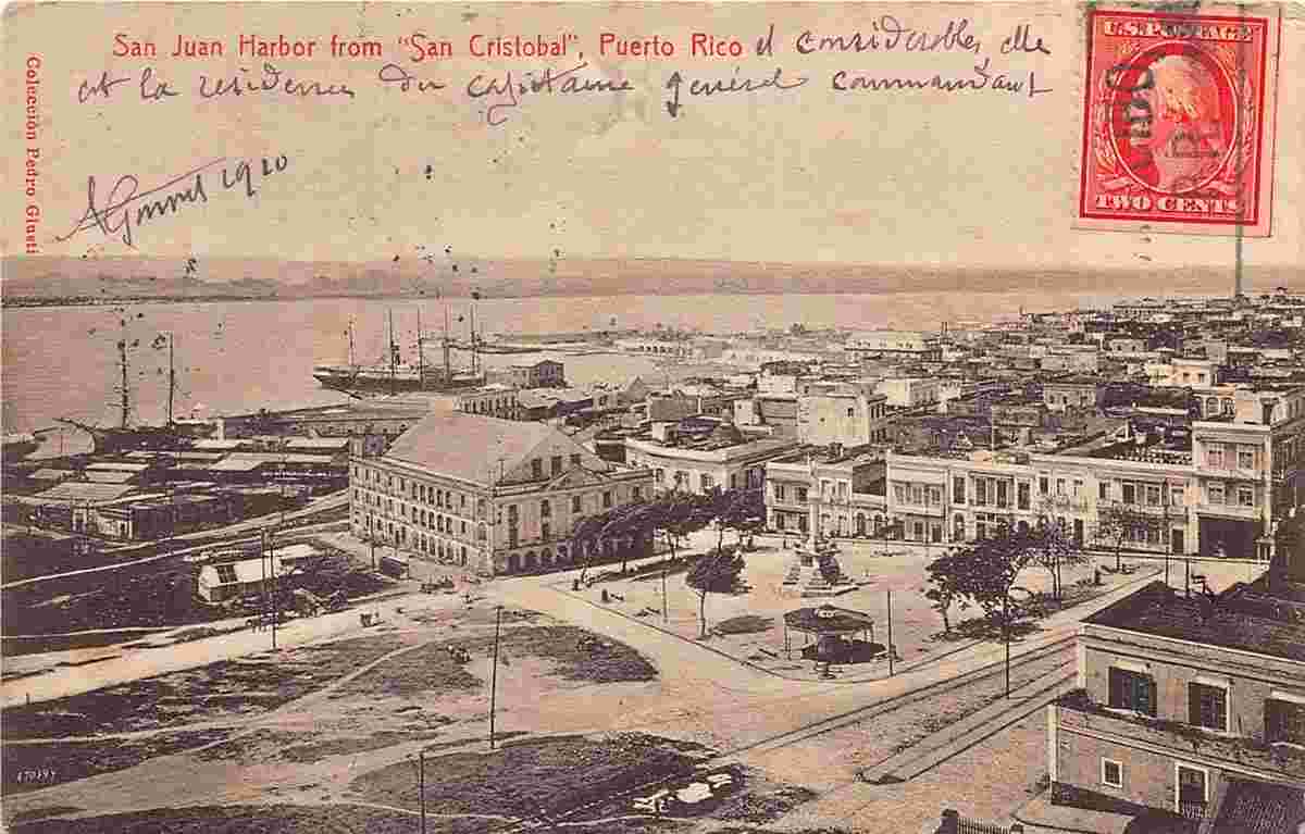 San Juan. View to harbor and city from 'San Cristobal', 1910