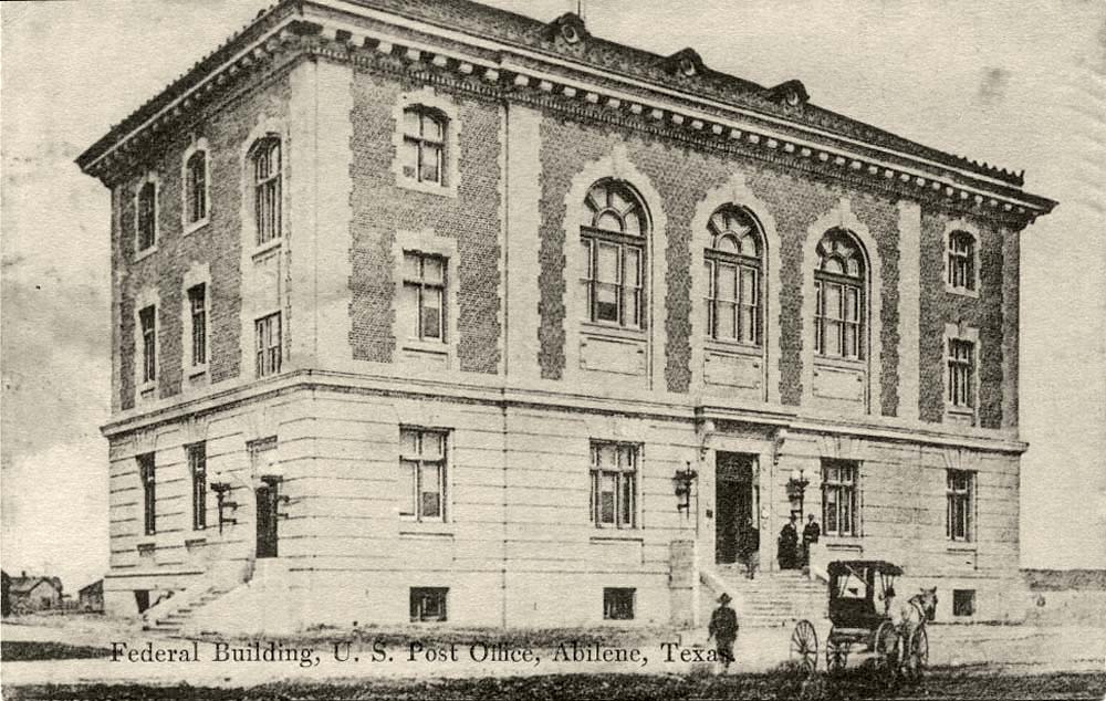 Abilene. Federal building of US Post Office, 1910
