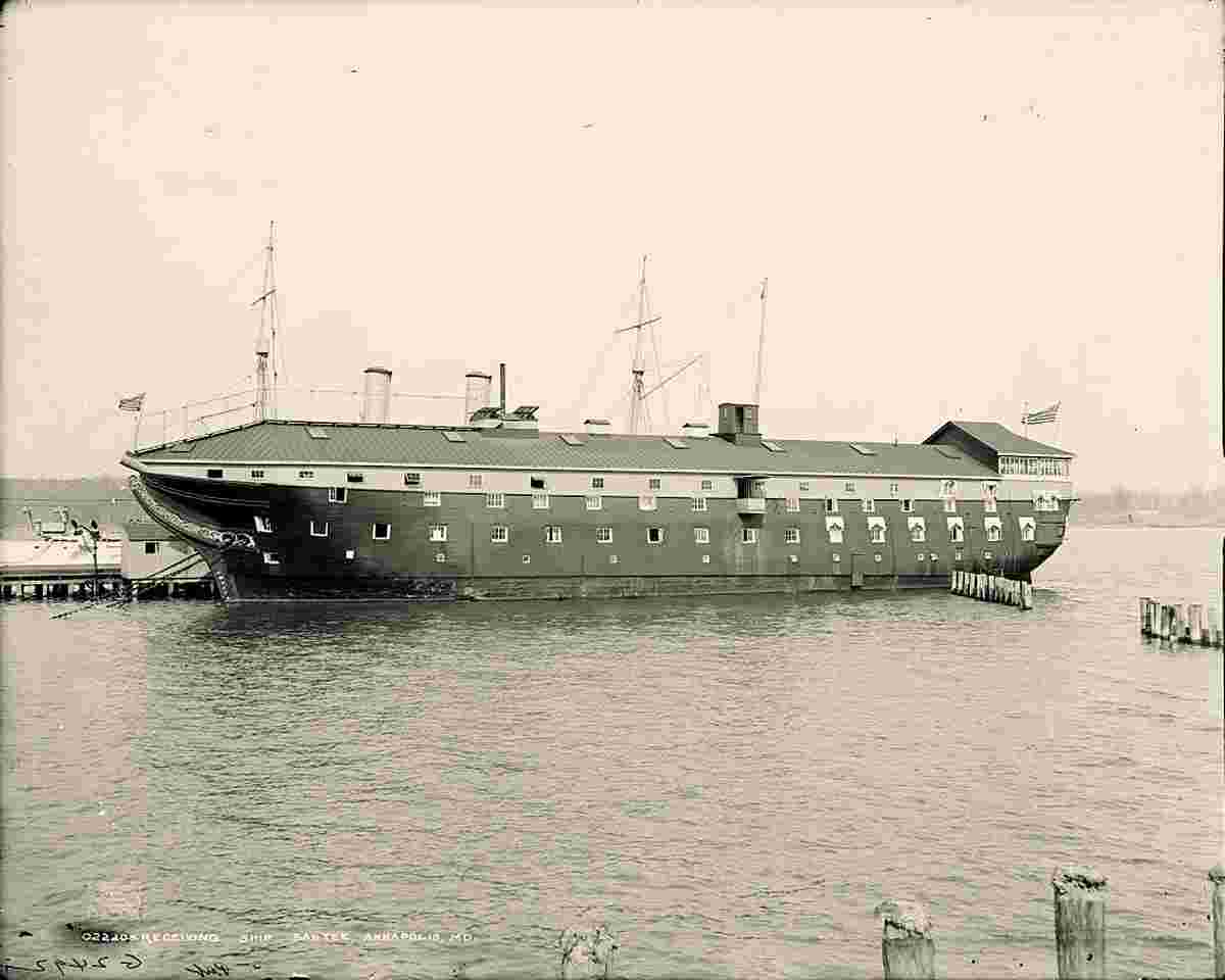 Annapolis. Receiving ship Santee, 1905