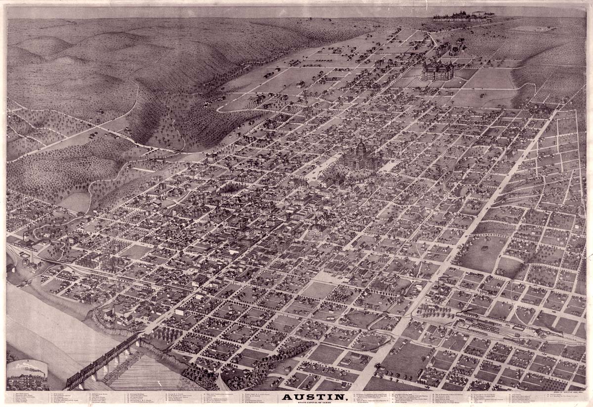 Old map Austin, 1887