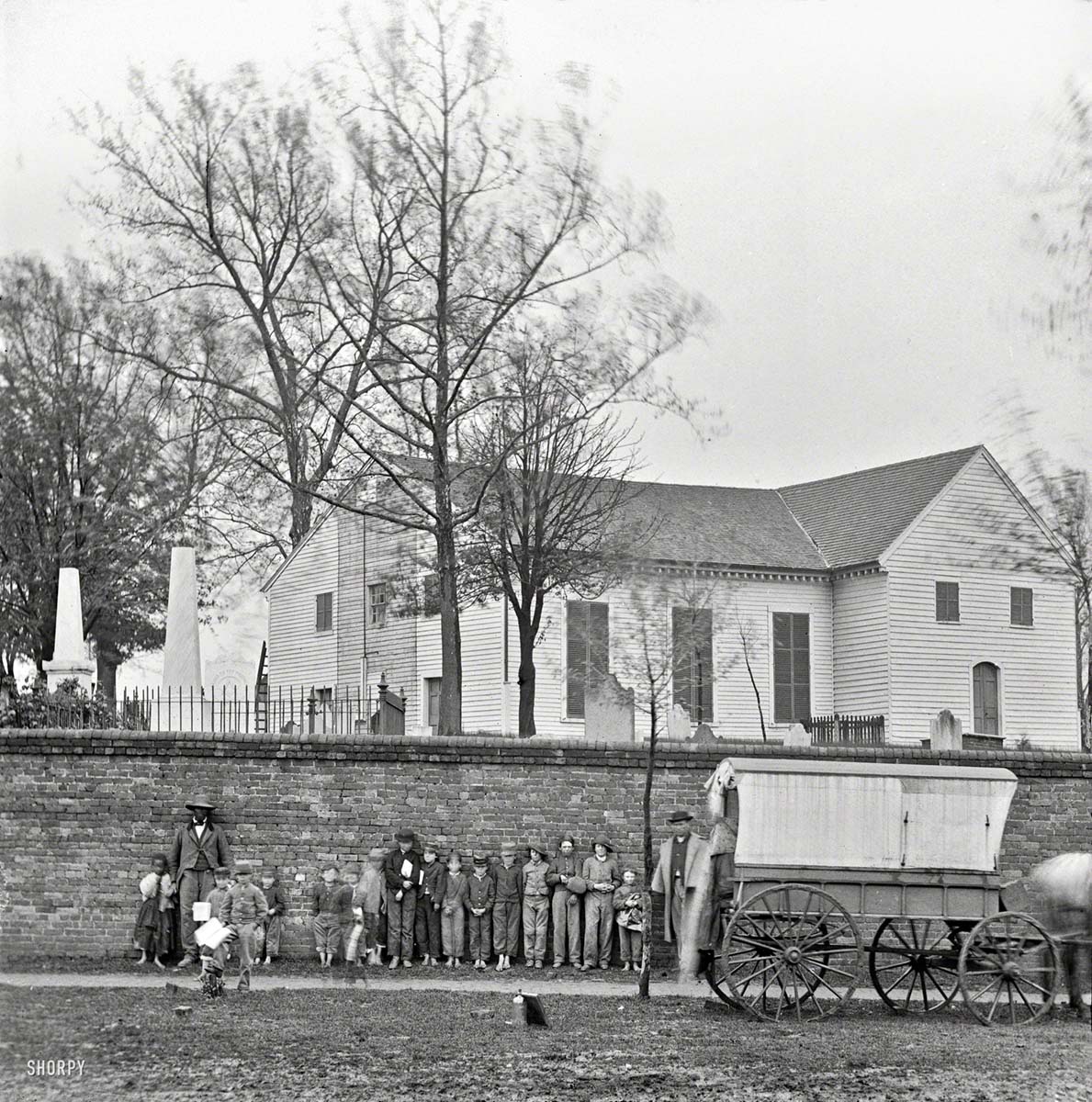 Richmond. St. John's Church and graveyard from street, April 1865