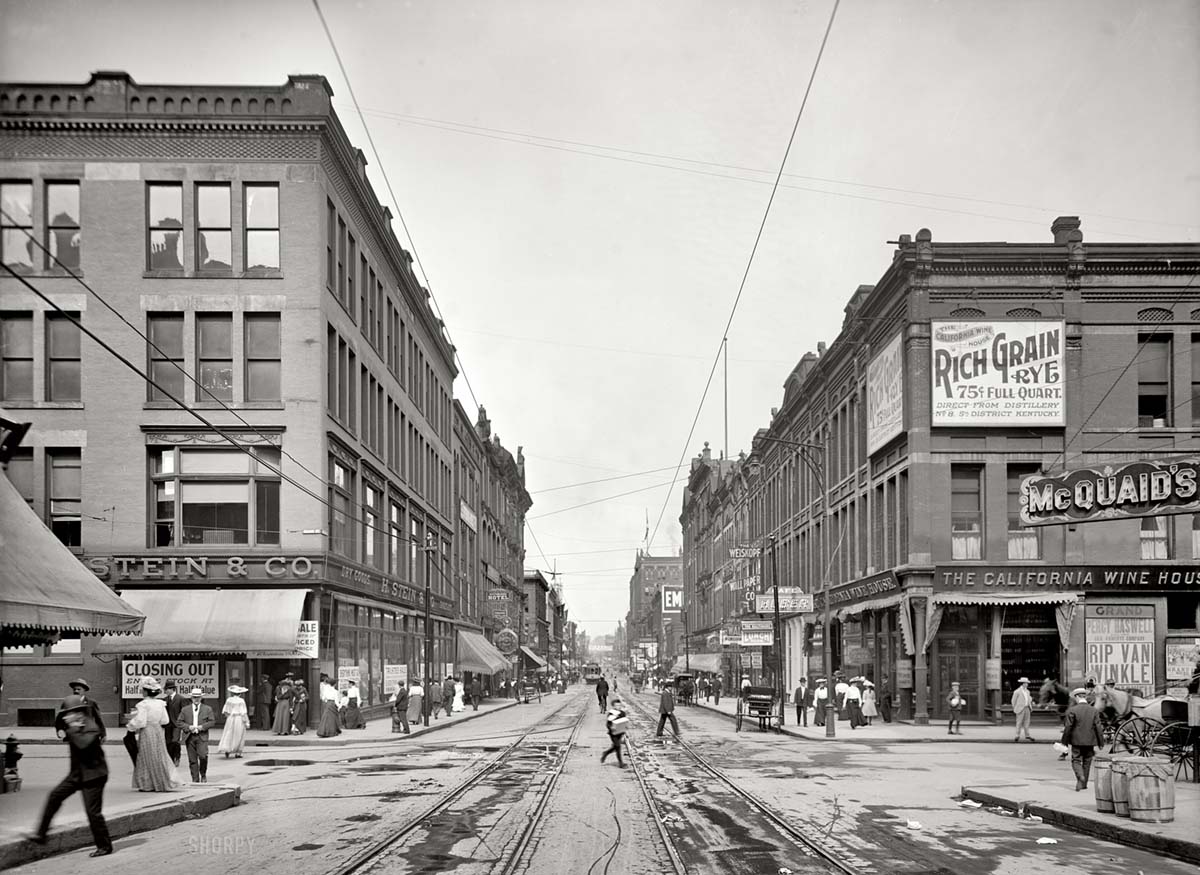 Saint Paul. Seventh Street at Cedar, circa 1905