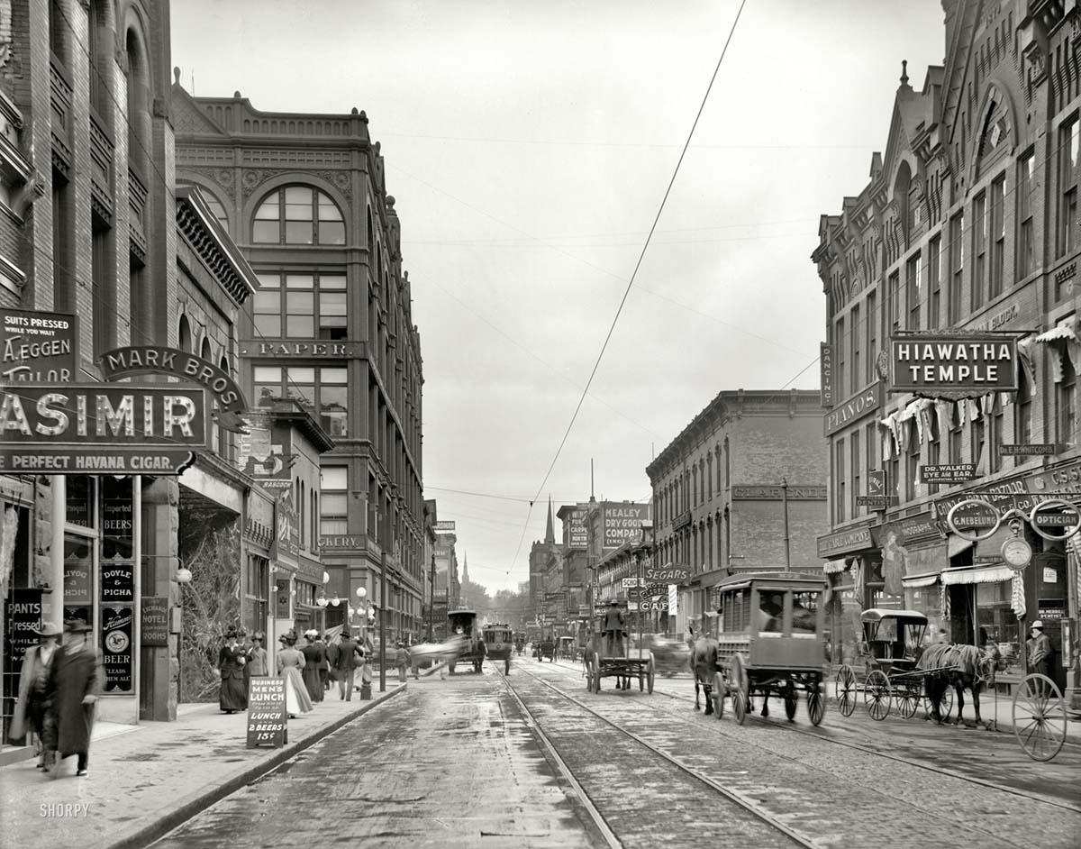 Saint Paul. Wabasha Street, circa 1908