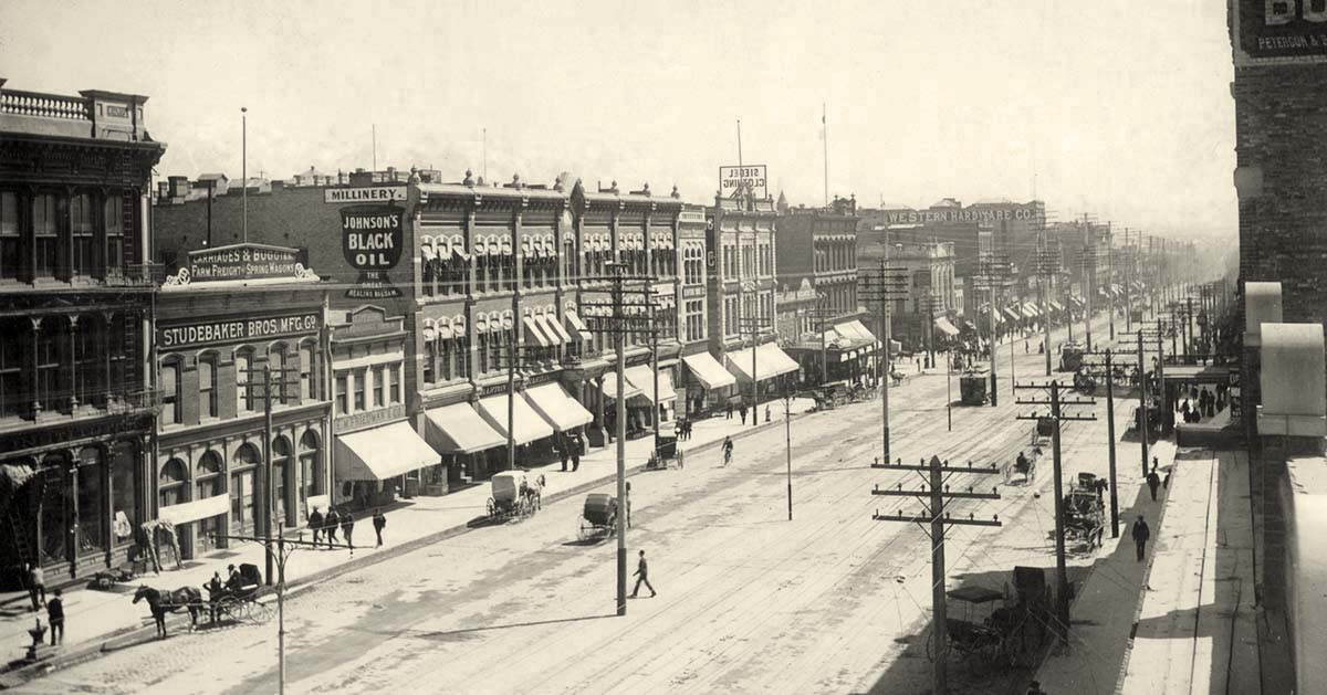 Salt Lake City. Part of Main Street, 1890