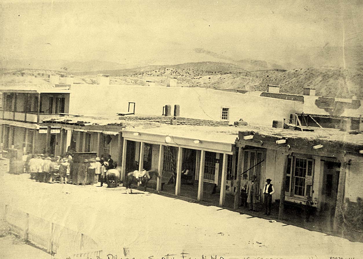 Santa Fe. East Side of Plaza, 1866