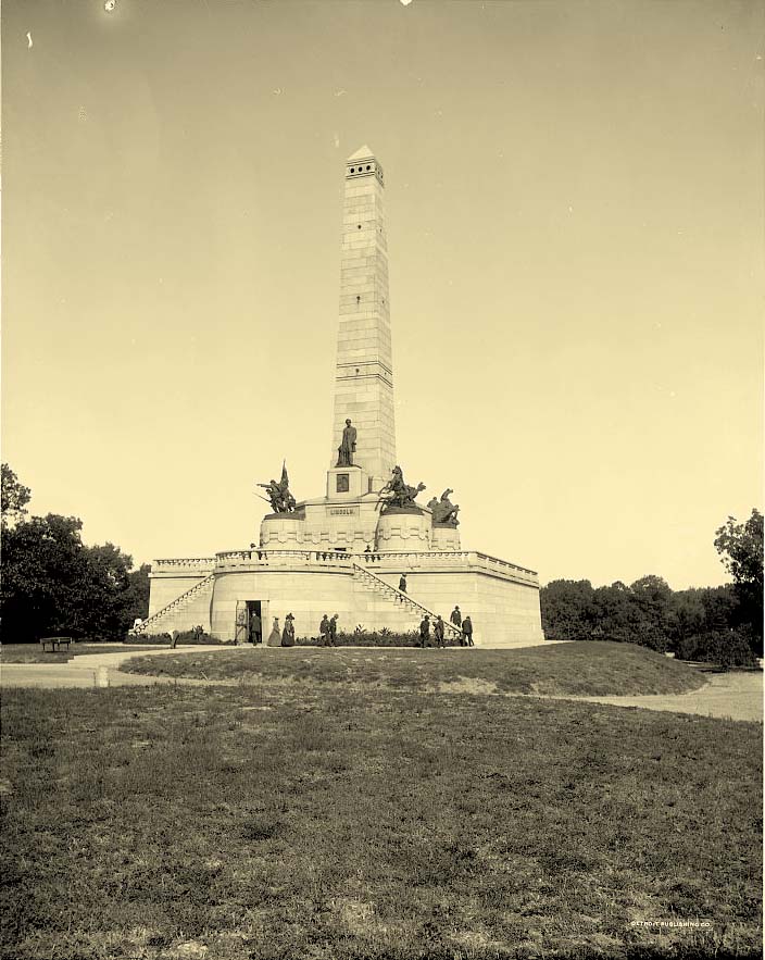 Springfield. Lincoln Monument, Oak Ridge Cemetery, 1900