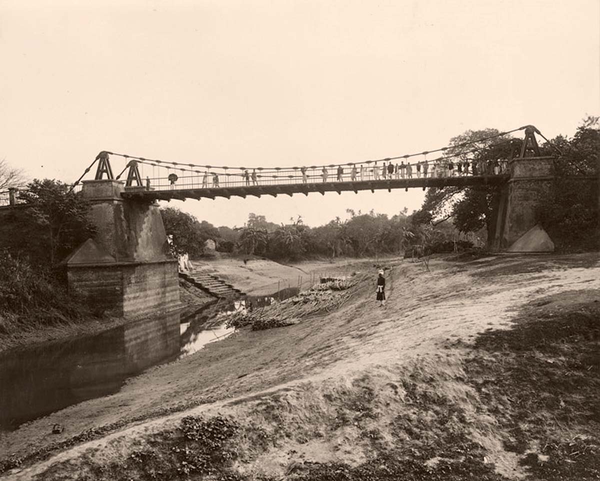 Dhaka. Iron Suspension Bridge, 1904
