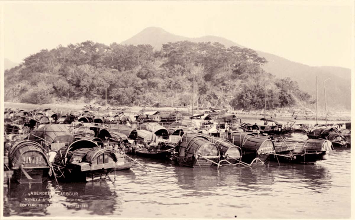 Hong Kong. Aberdeen Harbor, between 1890 and 1920