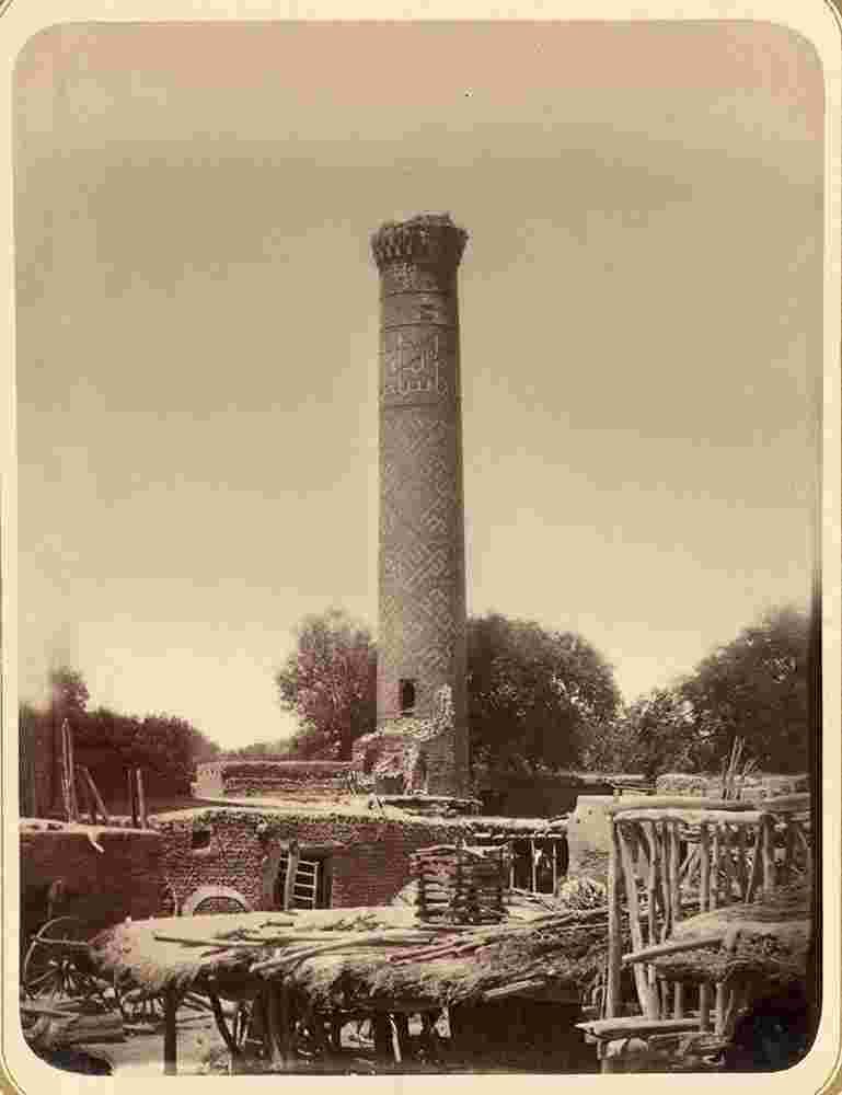 Samarkand. Bibikhanim madrasa, tower, 1865