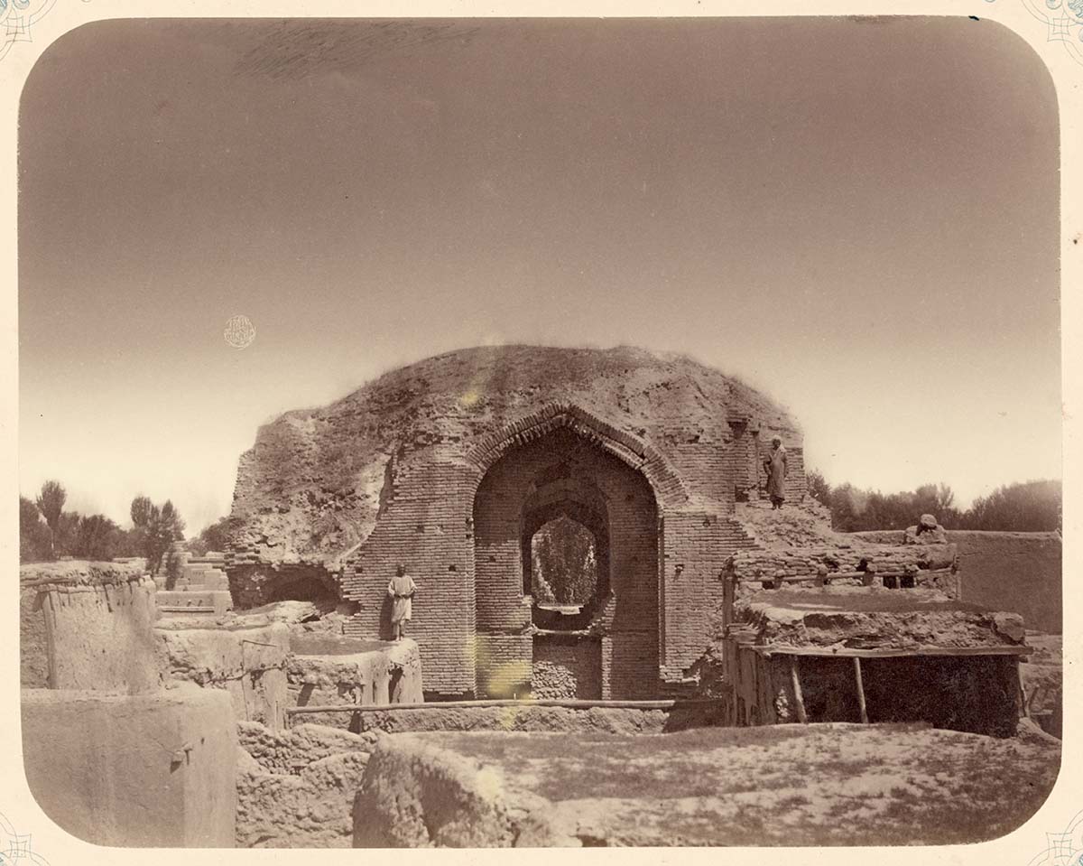 Samarkand. Oksaroy mausoleum, Samarkand Timurid tomb, 1868