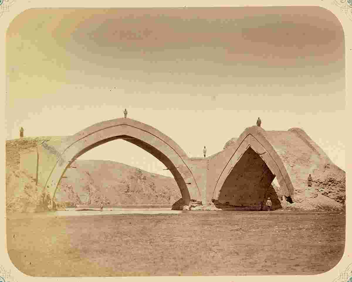 Samarkand. Shaibani Khan Bridge (Tamerlan Arch, Shadman Malik Arches and Abdullah Khan Bridge), 1868