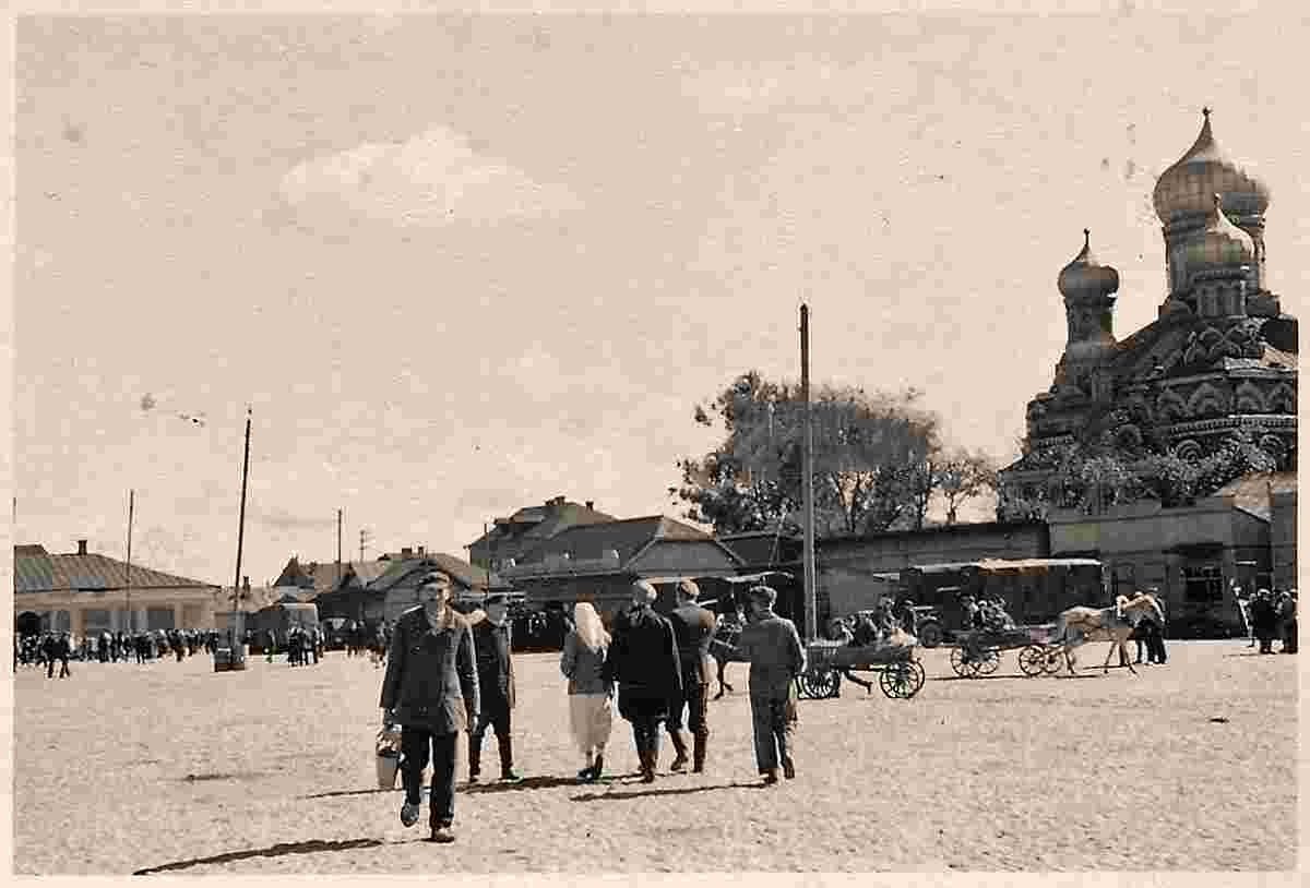 Barysaw. Market, between 1941 and 1944