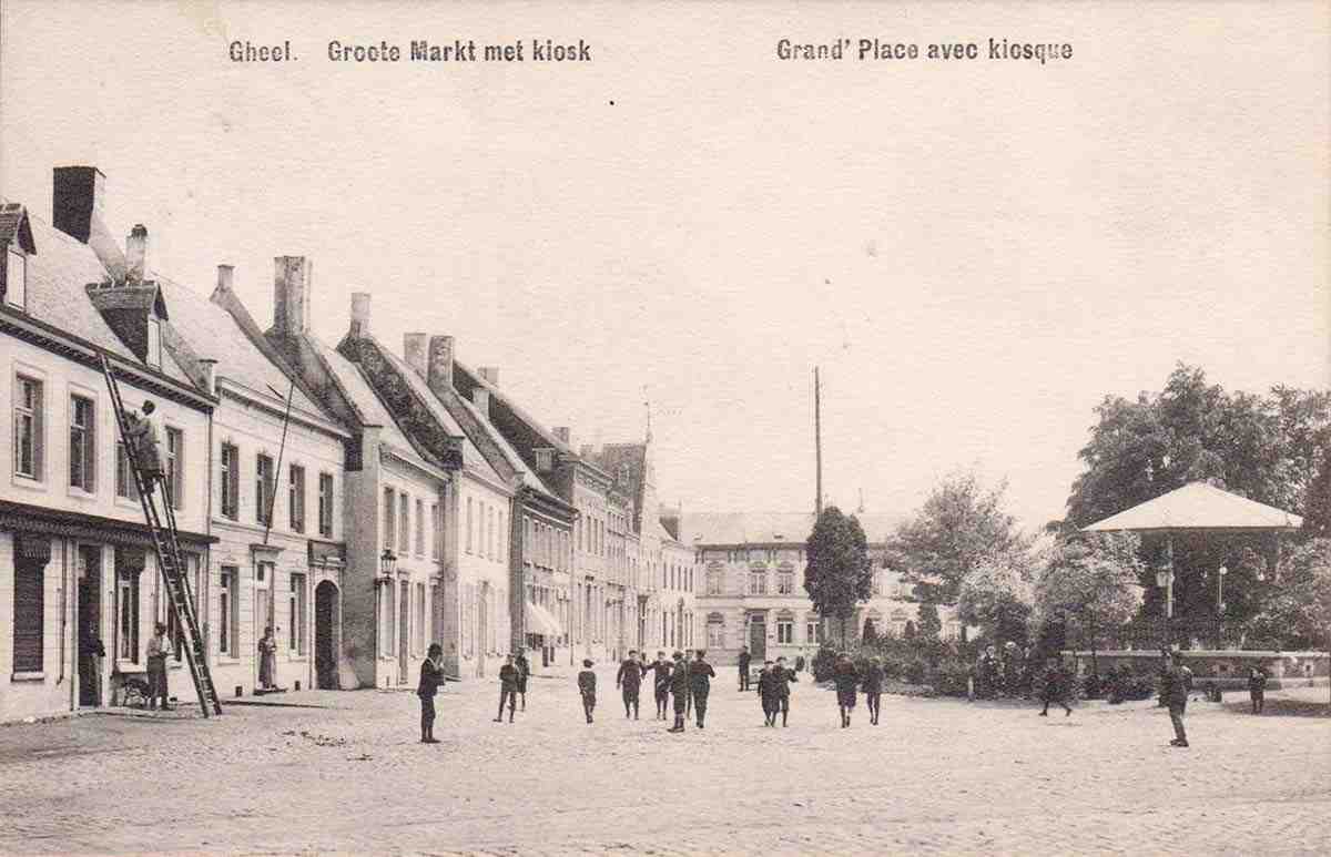 Geel. Grand place avec kiosque, 1909