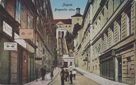 Zagreb. Bregovita street with Funicular
