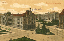 Zagreb. Lower Town Gymnasium (Donjogradska Gimnazija), 1927