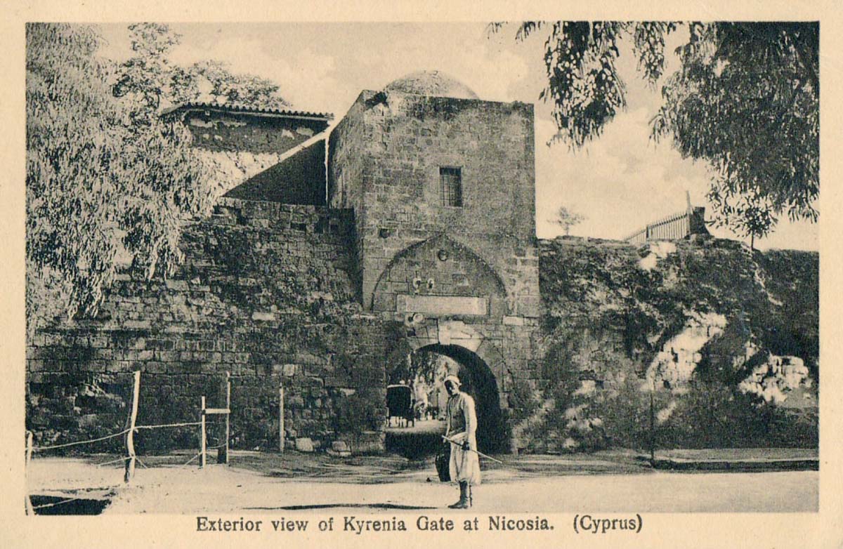 Nicosia. Exterior view of Kyrenia Gate at Nicosia, between 1920 and 1930