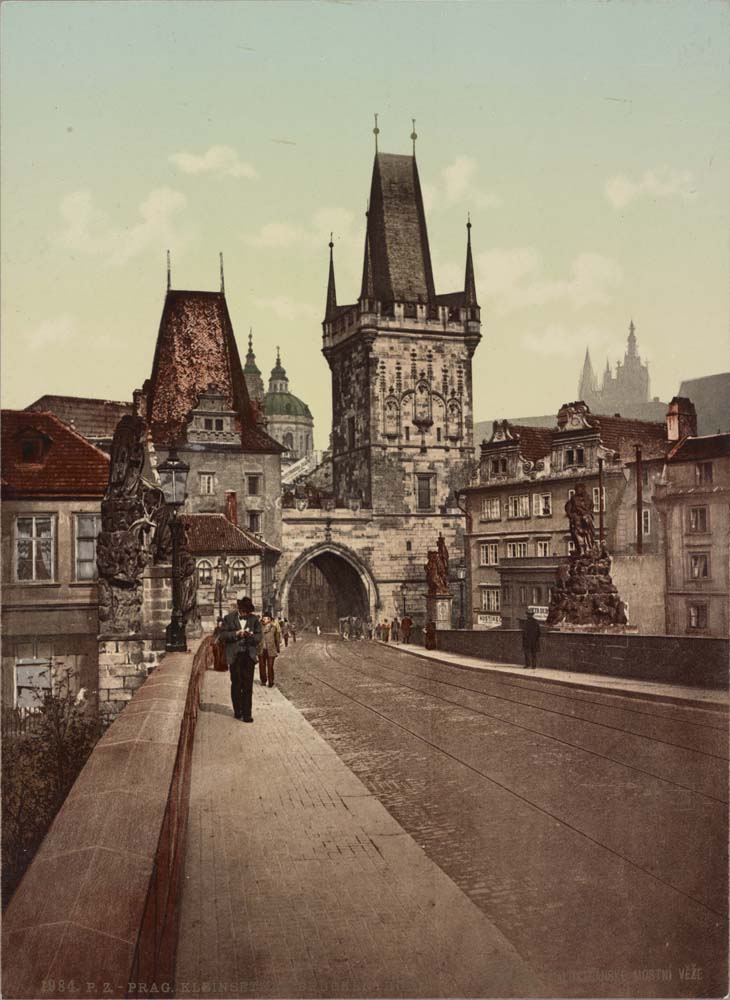 Prague. Lesser Town Bridge Towers, circa 1890