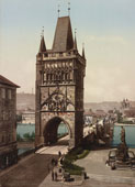 Prague. The Old Town Bridge Tower, circa 1890