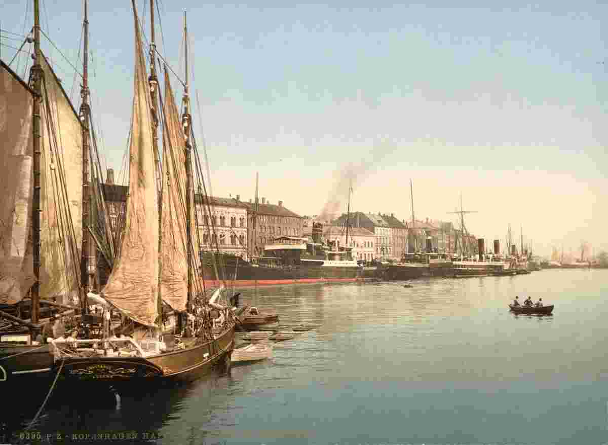 Copenhagen. Harbor Road - Hafenstraße, circa 1890