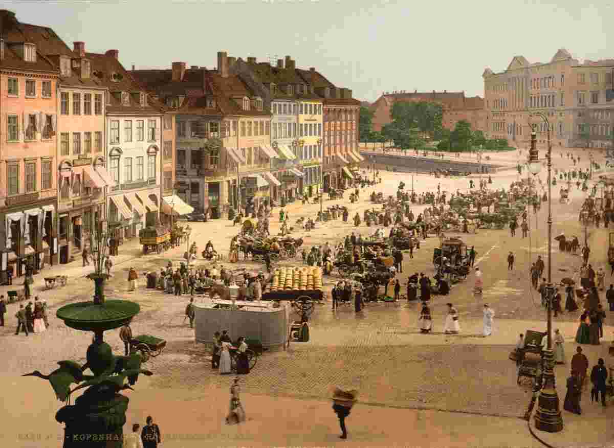 Copenhagen. Hochbrucke Square, circa 1890