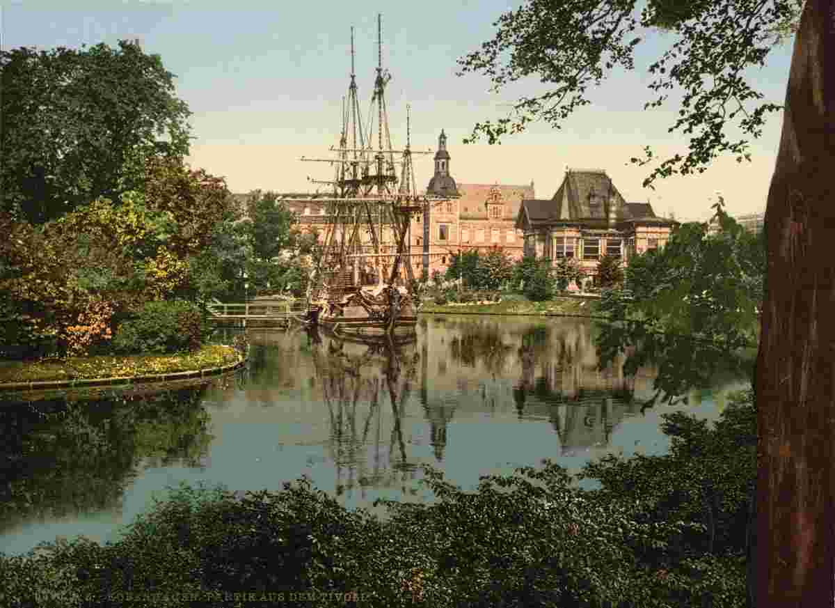 Copenhagen. The Tivoli park, circa 1890
