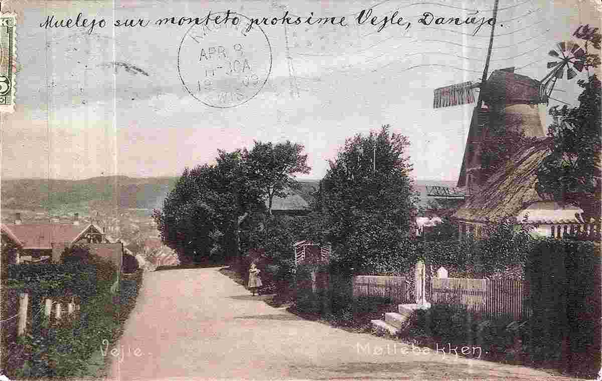 Vejle. Møllebakken - Mill, 1909
