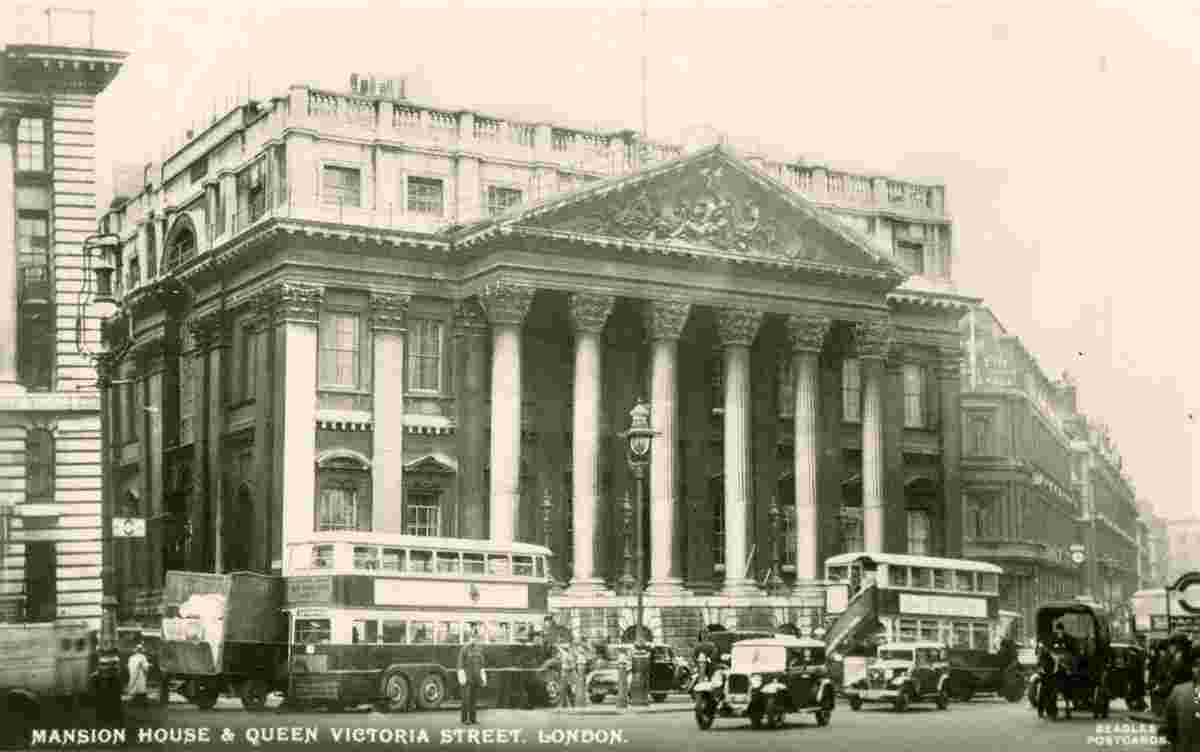 Greater London. Mansion House and Queen Victoria Street