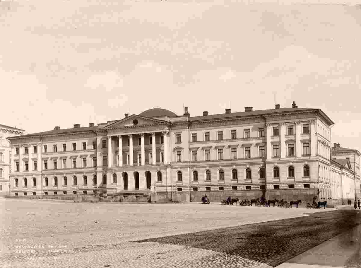 Helsinki. Palace of State Council on Senate Square, 1890
