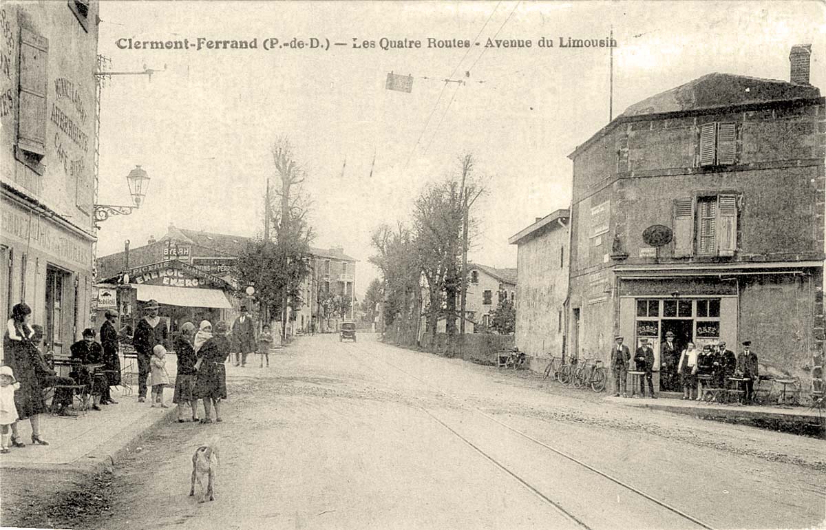Clermont-Ferrand. Les Quatre Routes et Avenue du Limousin