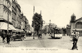 Le Havre. La Gare et Boulevard de la République